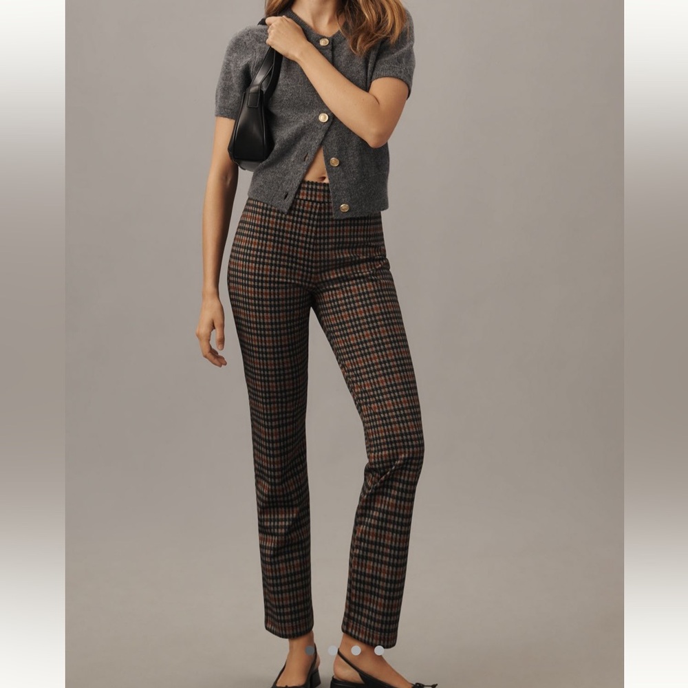 Womens Plaid Pants - Black and Brown